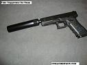 Fake Suppressor for 9mm Pistol 1/2x28 Threads